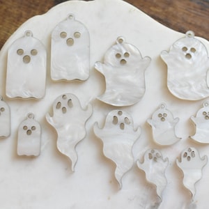 ハロウィンチャームゴーストチャームハンドメイドゴーストイヤリングゴーストチャームパンプキンチャームジュエリー、ハロウィンハロウィン