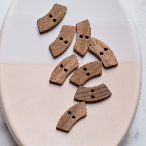 4 Pieces Curved 2 Hole Wood Geometric Connector 25x5mmJewelry Supplies Handmade Jewelry Boho Wedding Craft Supplies Jewelry Kit DIY Jewelry