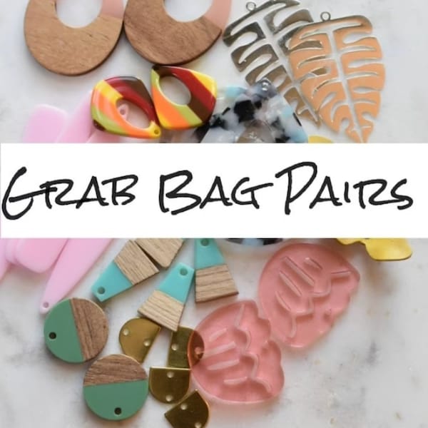 Grab Bag Pairs Random SelectionJewelry Supplies Handmade Jewelry Boho Wedding Craft Supplies Jewelry Kit DIY Jewelry