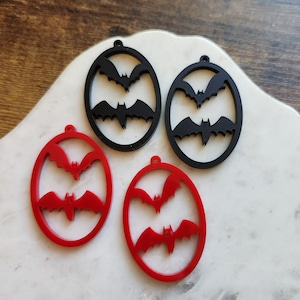 Halloween    Craft  Acrylic  Acrylic Charm Bat Charms Bat Earrings Handmade  Handmade EarringsJewelry, Fall Jewelry, Autumn JewelryHalloween