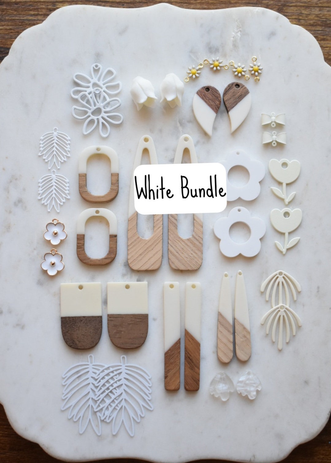 White Bundle Jewelry Making Starter Pack DIY Craft Earring Etsy