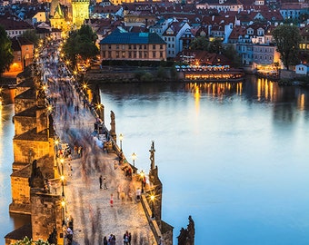 Czech Republic - Prague - Vltava river with Charles bridge - SKU 0018