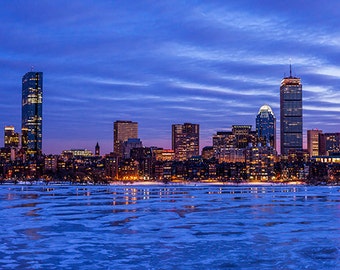 United States - Massachusetts - Boston skyline at dawn in winter - SKU 0150