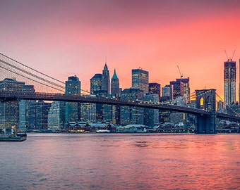 United States - New York - Brooklyn bridge at dusk - SKU 0080