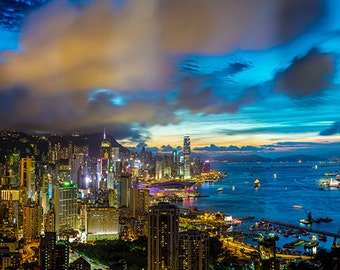 China - Hong Kong - Aerial panorama from braemar hill - SKU 0073