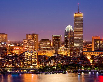 United States - Massachusetts - Boston skyline at dusk - SKU 0149