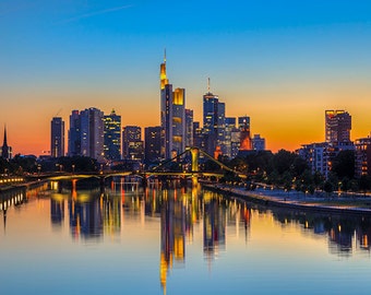 Germany - Frankfurt - Skyline at dusk - SKU 0138