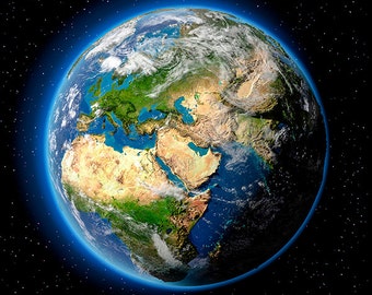 Earth - Europe, Africa and Middle East - planet earth, satellite view - SKU 0090