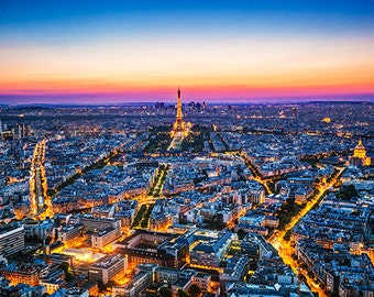 France - Paris - Aerial view at sunset - SKU 0075