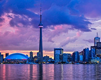 Canada - Toronto - Scenic view at Toronto city waterfront skyline at sunset - SKU 0005