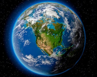 Earth - North America - planet earth, satellite view - SKU 0089