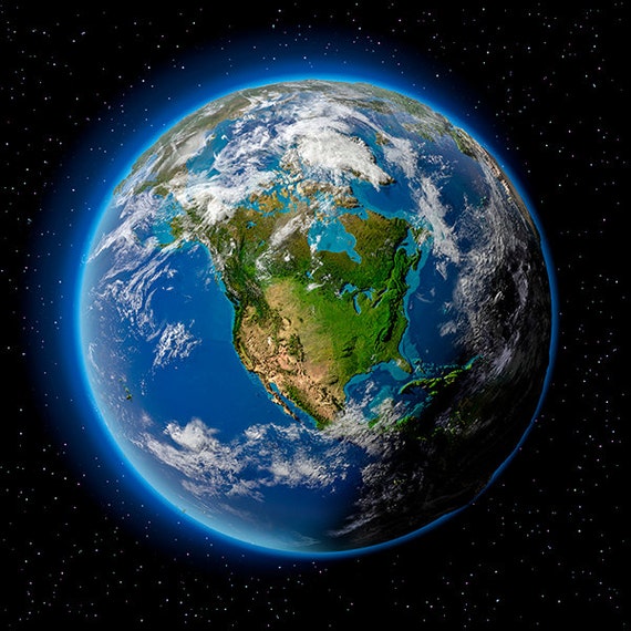 Earth North America Planet Earth Satellite View Sku Etsy Earth North America Planet Earth Satellite View Sku Etsy