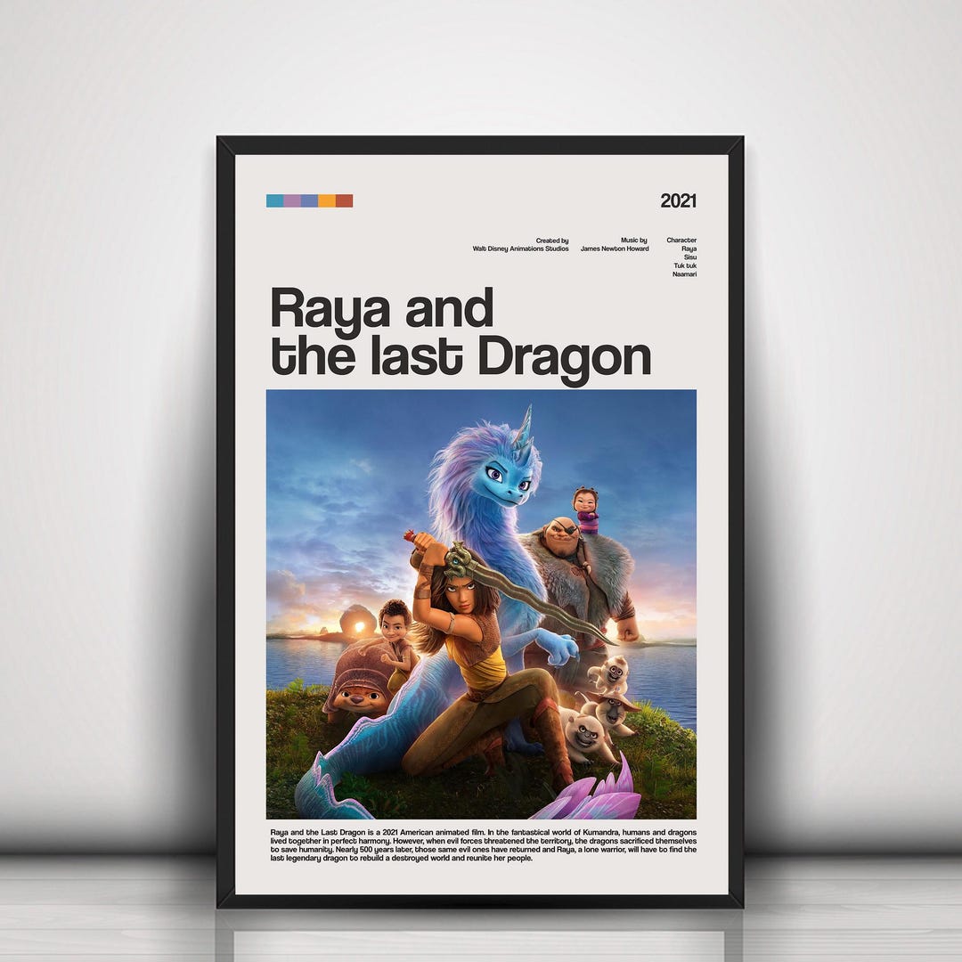 Raya and the Last Dragon - Kids Poster Movie, Wall Art, Art Decoration ...