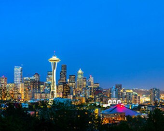 United States - Washington - Seattle downtown from the Kerry Park - SKU 0199