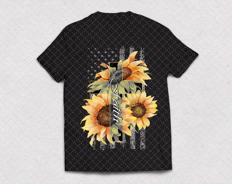 Download Sunflower 4th Of July Png Jesus Gift Faith Gift Sublimated ...