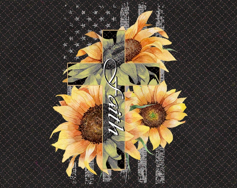 Download Sunflower 4th Of July Png Jesus Gift Faith Gift Sublimated ...