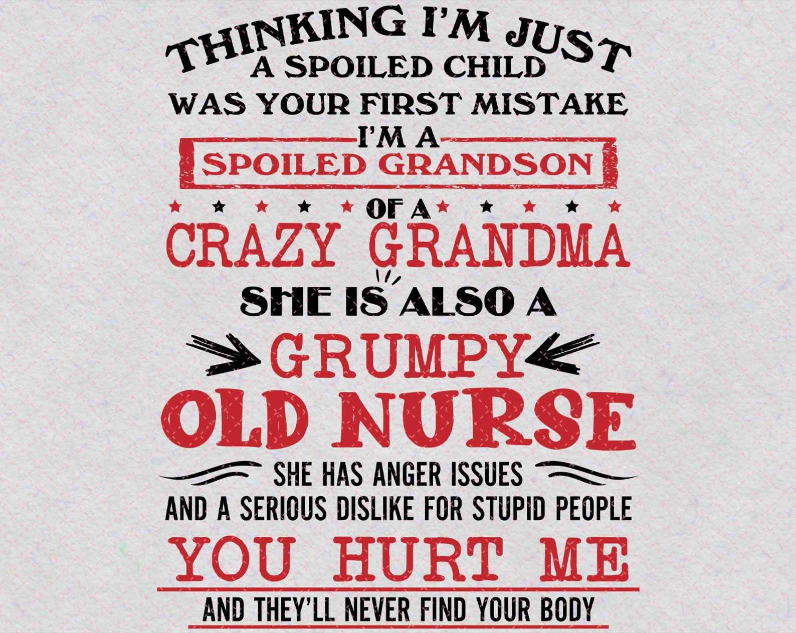 Download I'm A Spoiled Grandson SVG Printable Grandma Svg Nurse | Etsy