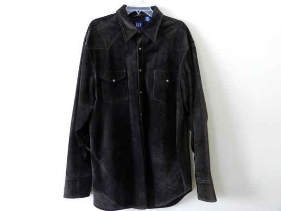 gap suede shirt jacket