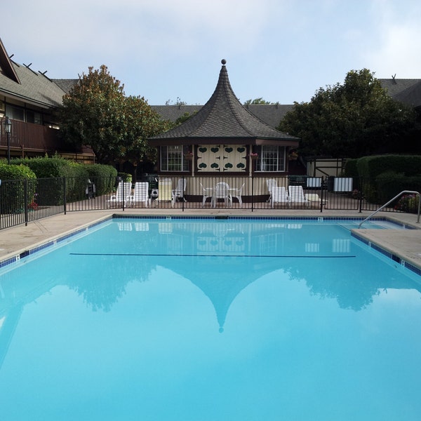 Andersen's Pea Soup Inn, Buellton California, Pool and Gazebo Courtyard, Central Coast Wine Country, "Sideways" Movie