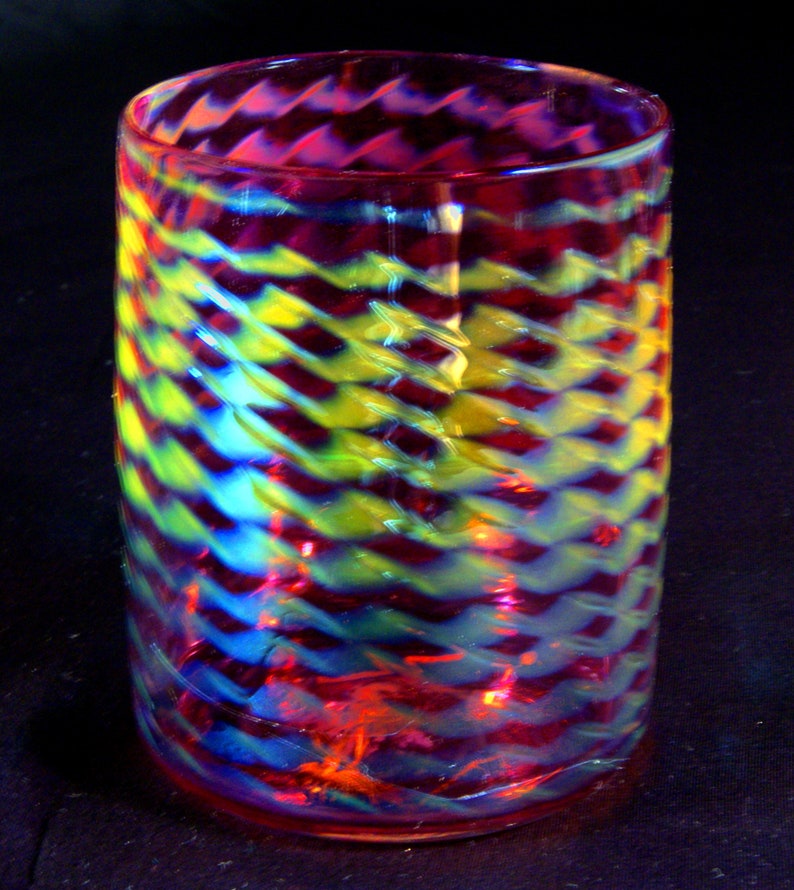 Optic Design Gold Luster Rocks Glasses Etsy