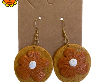 bohemian retro flower earrings