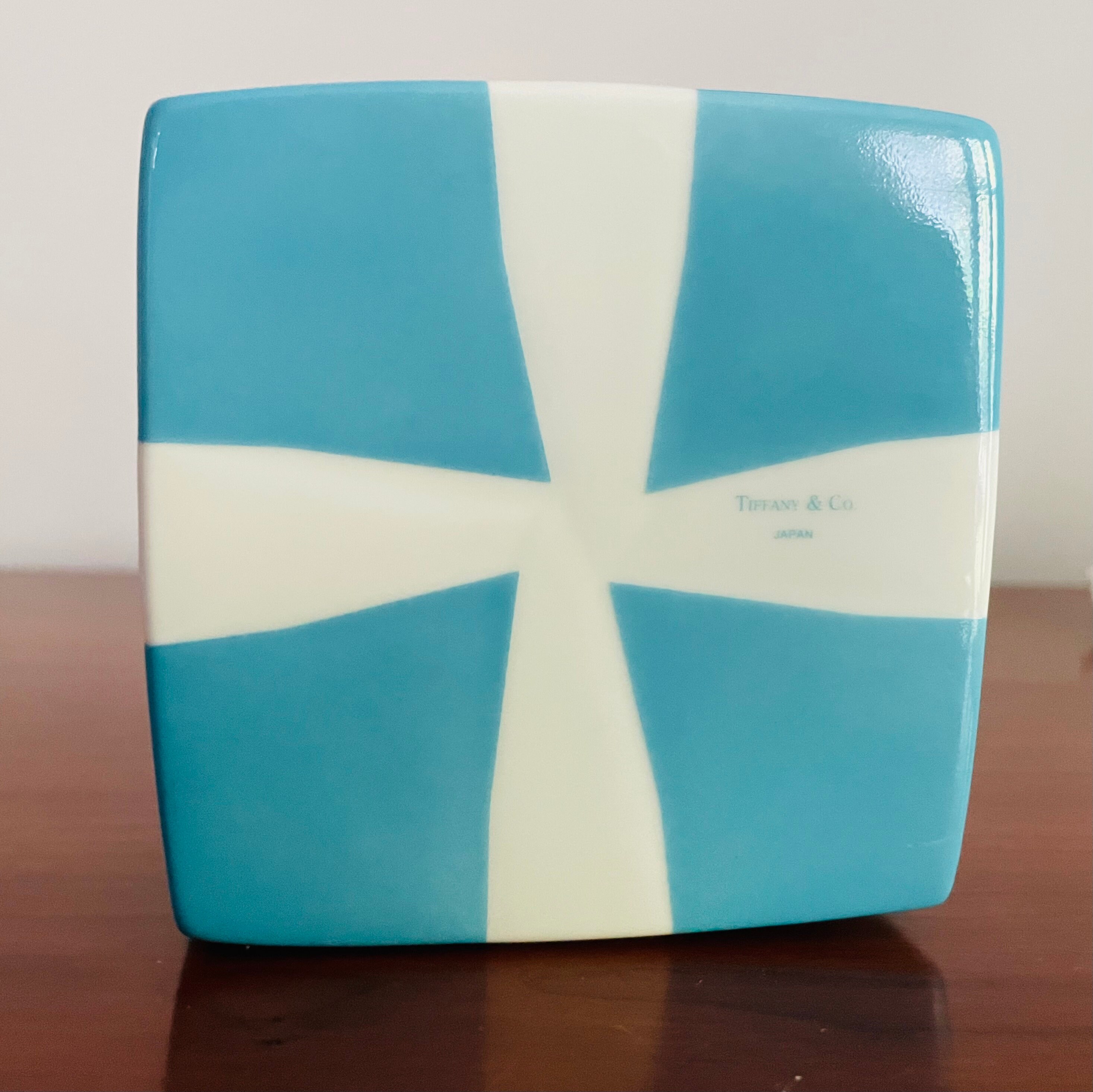 Large Tiffany & Co Porcelain Gift Box Blue White Trinket