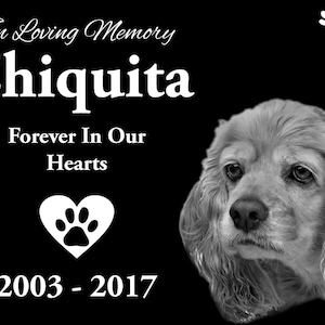 12x8 Custom Personalized Pet Headstone, tombstone Laser Engraved on the Grave Marker, dog monument, dog plaque