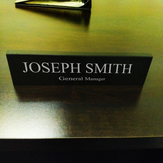 Granite Desk Name Plate For Office Custom Laser Plaque Etsy