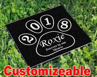 6x6 Custom Personalized Pet Headstone, tombstone Laser Engraved on the Grave Marker Granite, pet memorial