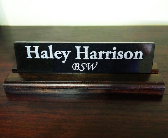 Stand For Granite Desk Name Plate 3 8 Thick For Office Etsy