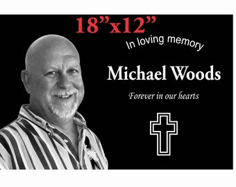 18x12 Human Tombstone, cemetery temporary or permanent headstone, grave decoration, grave marker, temporary headstone