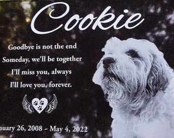 12x9 Pet grave decoration, memorial, dog tombstone, pet memorial for your loved fur friend