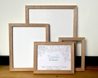 Oak Timber Photo Frame 11"x14" / 8"x10" / 6"x8" / A4 / A5