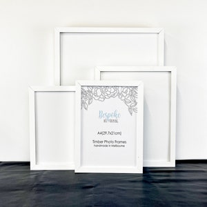 Small White Photo Frame 11&quot;x14&quot; / 8&quot;x10&quot; / 6&quot;x8&quot; / A4 / A5