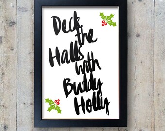 Mis-Quoted Song Lyric, Deck the Halls. KK GIft, home decor, xmas decor