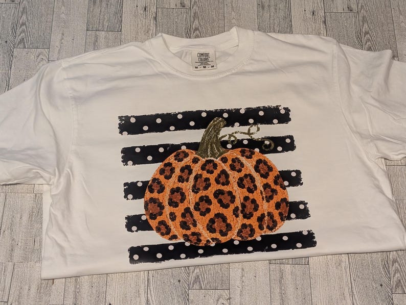 Leopard Print Pumpkin Comfort Colors T-shirt - Etsy