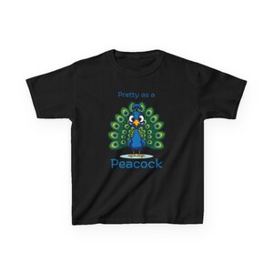 T-shirt Pretty Peacock: katoenen shirt voor jongeren afbeelding 2