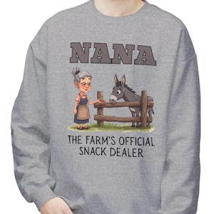 Funny Farm Grandma-trui, Nana - Official Farm Snack Dealer-sweater,