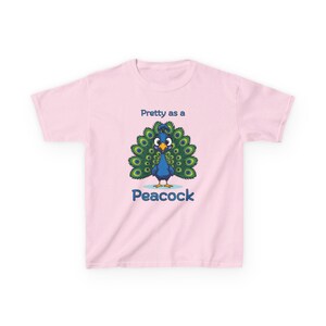 T-shirt Pretty Peacock: katoenen shirt voor jongeren afbeelding 8