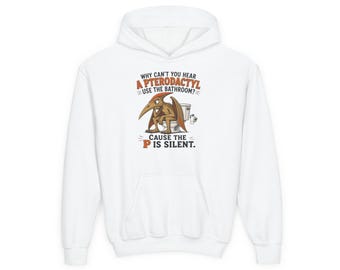 Pterodactyl Humor Jugend Hoodie, Dinosaurier Witz Jugend Pullover
