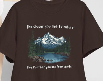 Mountain Lake Graphic Tee, Close to Nature Hiking Shirt