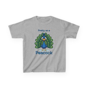 T-shirt Pretty Peacock: katoenen shirt voor jongeren afbeelding 4