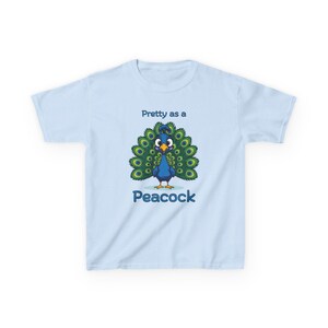 T-shirt Pretty Peacock: katoenen shirt voor jongeren afbeelding 7