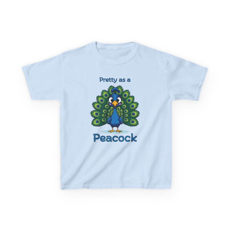 T-shirt Pretty Peacock: katoenen shirt voor jongeren afbeelding 7