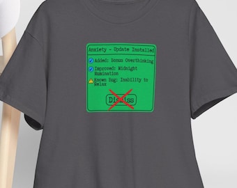 不安：今なら考えすぎTシャツ、面白いメンタルヘルスTシャツがボーナスで付いてきます