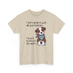 Mute Button Dog Shirt, Funny Dog Tee image 3