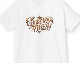 Kids Christmas Vibes Tee, Festive Kids Holiday Shirt