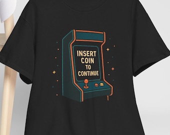 Retro Arcade Cabinet-tröja, Sätt in myntet för att fortsätta-tröja