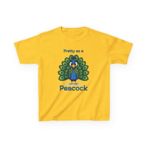 T-shirt Pretty Peacock: katoenen shirt voor jongeren afbeelding 5