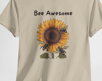 Bee Sunflower Graphic Tee, Nature Lover Gift